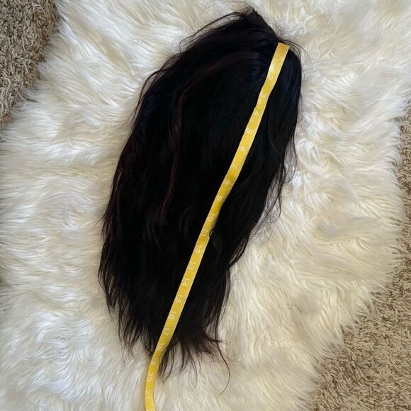 Unbranded Black & Burgundy Human Hair Lace Front Wig Size Average - Picture 14 of 15
